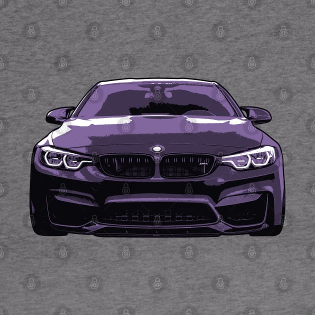 Purple BMW M4 Illustration by KAM Std